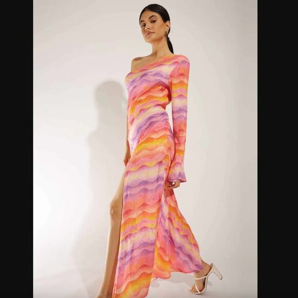 Rahi Sienna Dress in Sunset Waves size XS - Picture 2 of 13